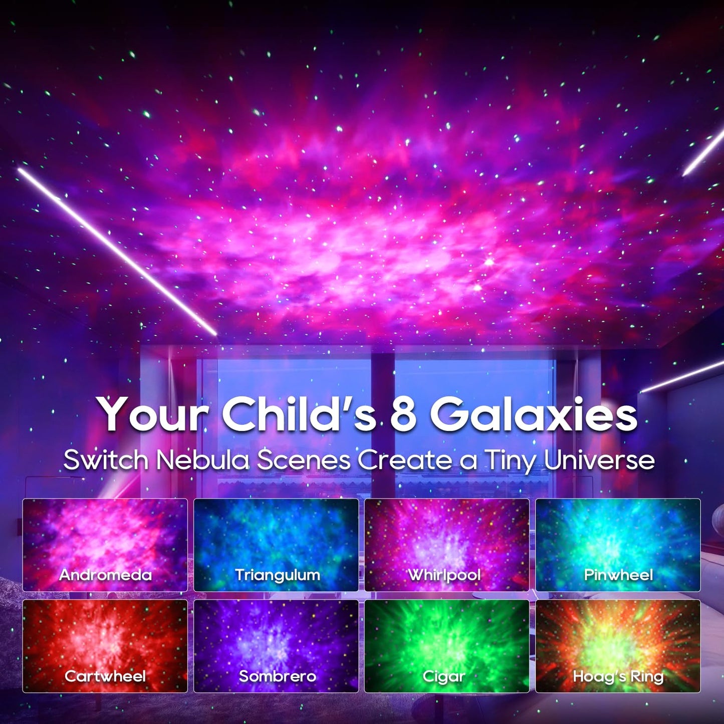 Spoaesn Star Projector Galaxy Night Light - Astronaut LED, Gray, Model TYD-JJWS-001