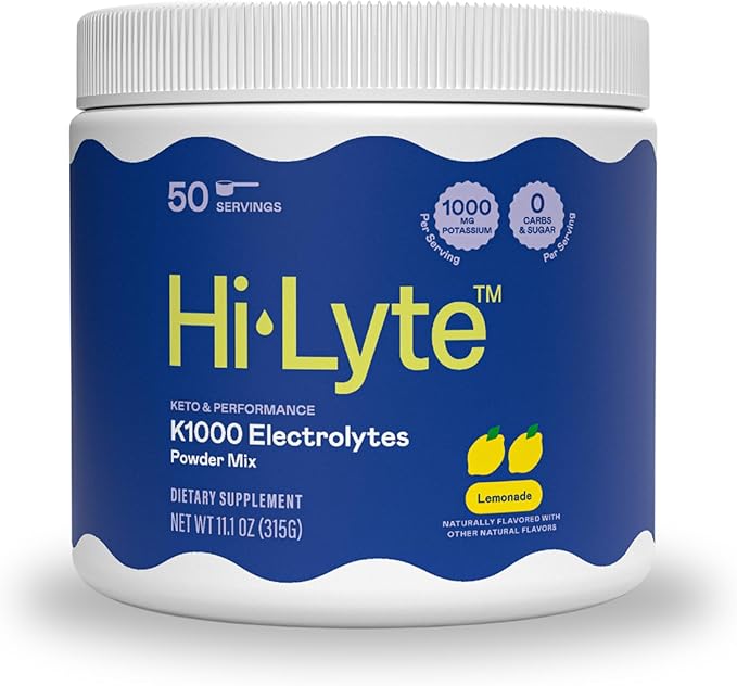 Hi-Lyte Keto K1000 Electrolyte Powder | Lemonade | Hydration Supplement Drink Mix | Boost Energy & Beat Leg Cramps | No Su...