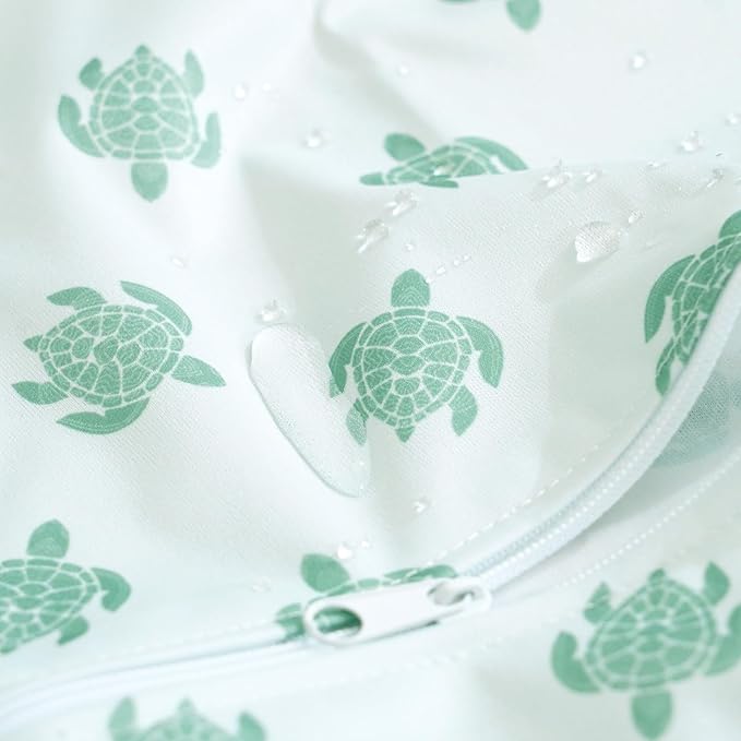 2Pcs Baby Wet Dry Bags for Cloth Diaper,Waterproof Reusable Travel Bags, Beach, Pool, Gym Bag for Swimsuits, Beach Vacation Essentials (Coconut Tree and Turtle)