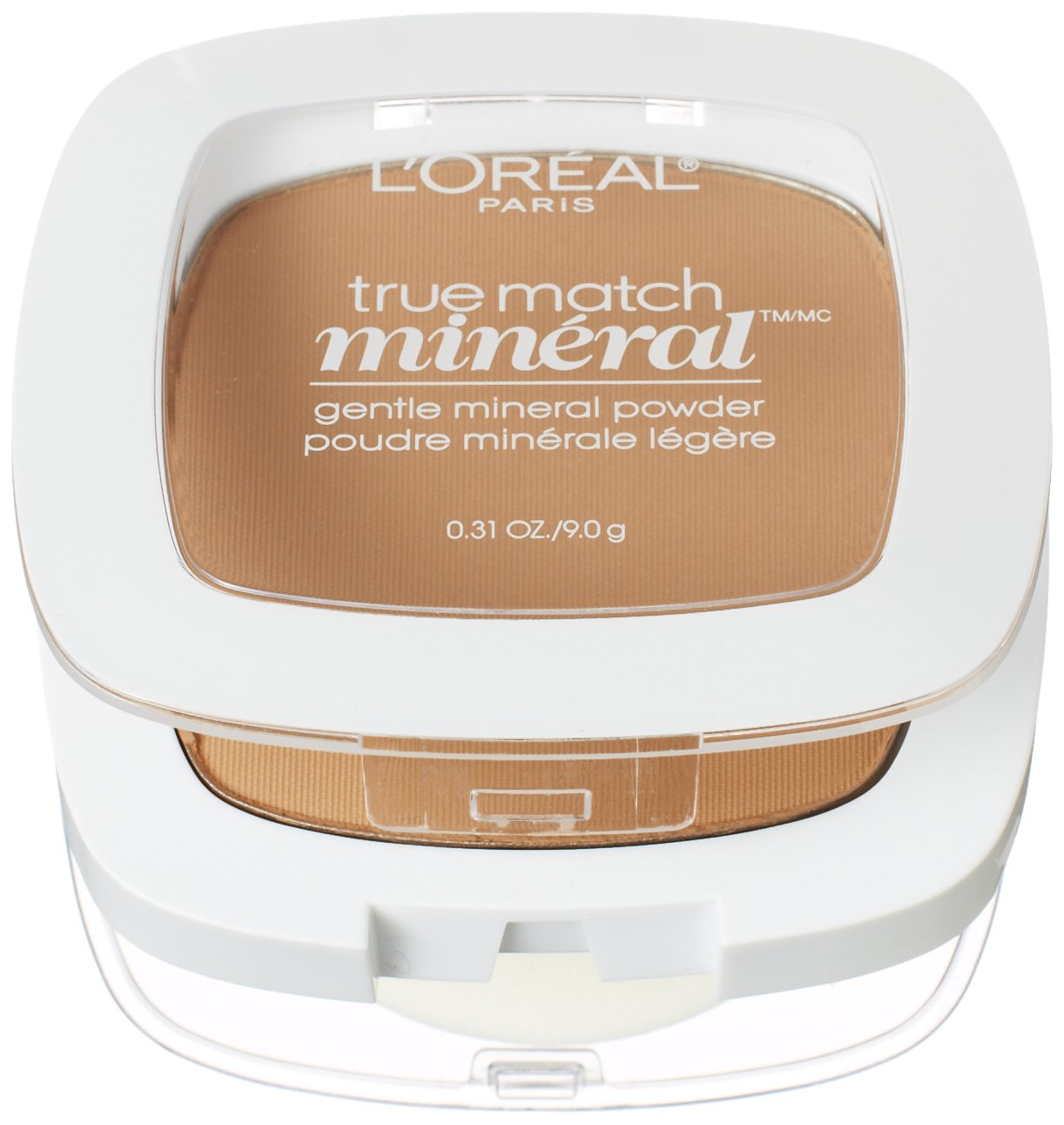 LOr  al Paris True Match Mineral Pressed Powder, Sand Beige, 0.31 Ounce