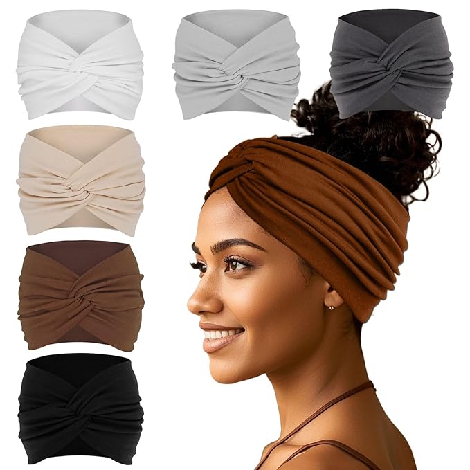 YONUF Wide Headbands For Women Extra Large Headband Twisted Knot Head Bands For Women's Hair Band Scarf Turban Accessories...