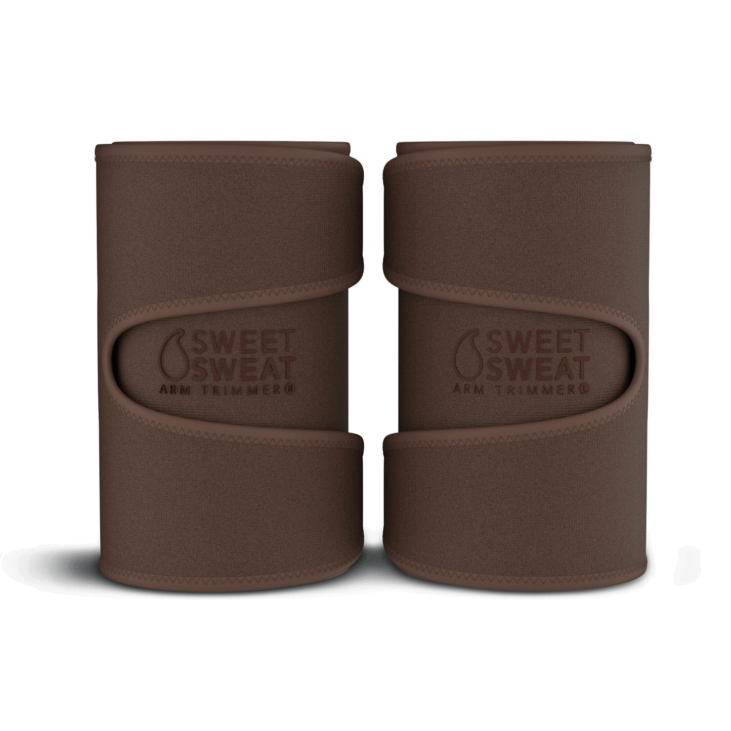 Sports Research Sweet Sweat Arm Trimmers for Men & Women | Increases Heat & Sweat Production to The Bicep Area | Includes Mesh Carrying Bag (Terra, Small)