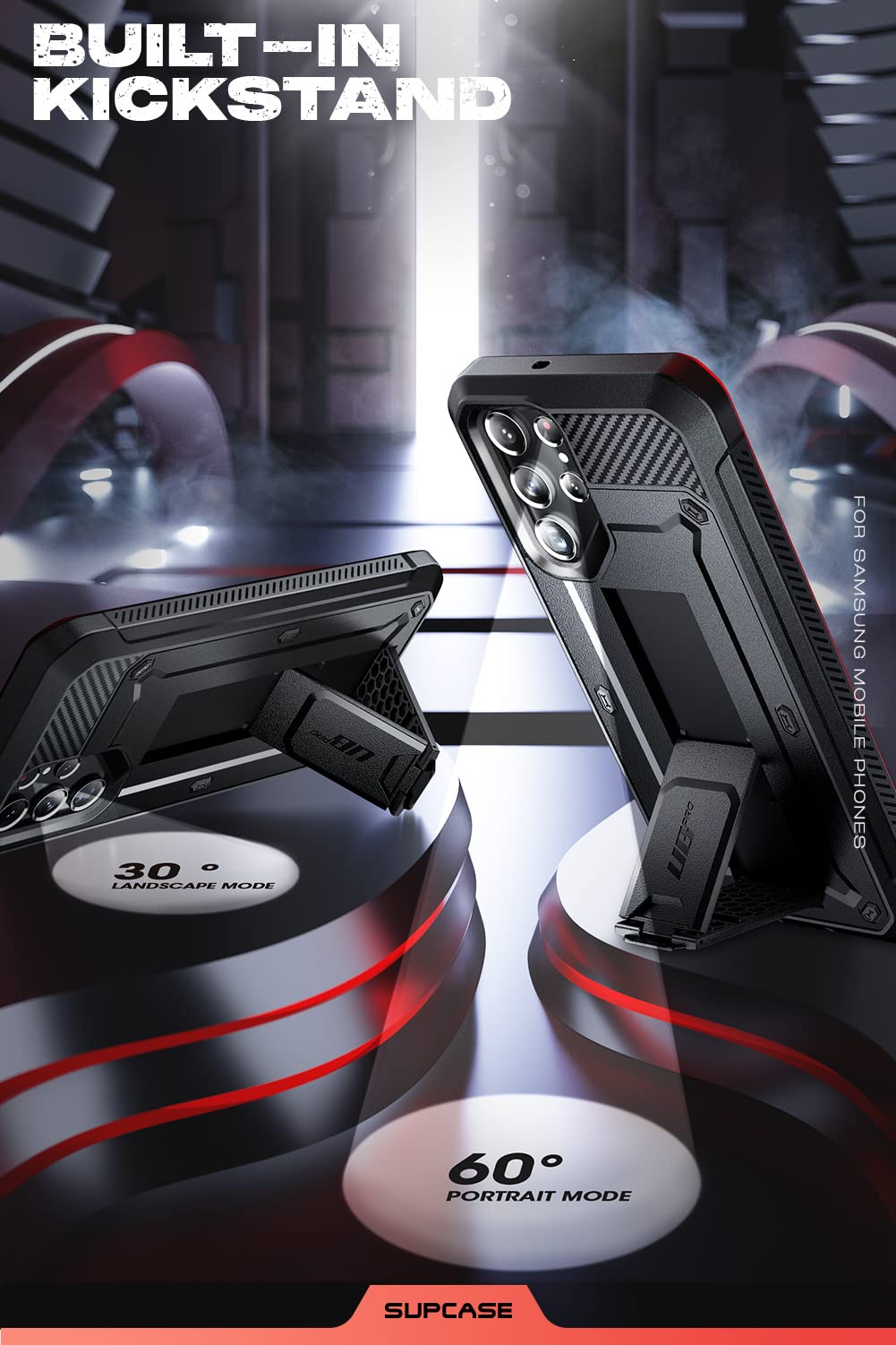 Supcase Unicorn Beetle Pro Series Case For Samsung Galaxy S22 Ultra 5G (2022 Release), Full-Body Dual Layer Rugged Belt-Clip & K