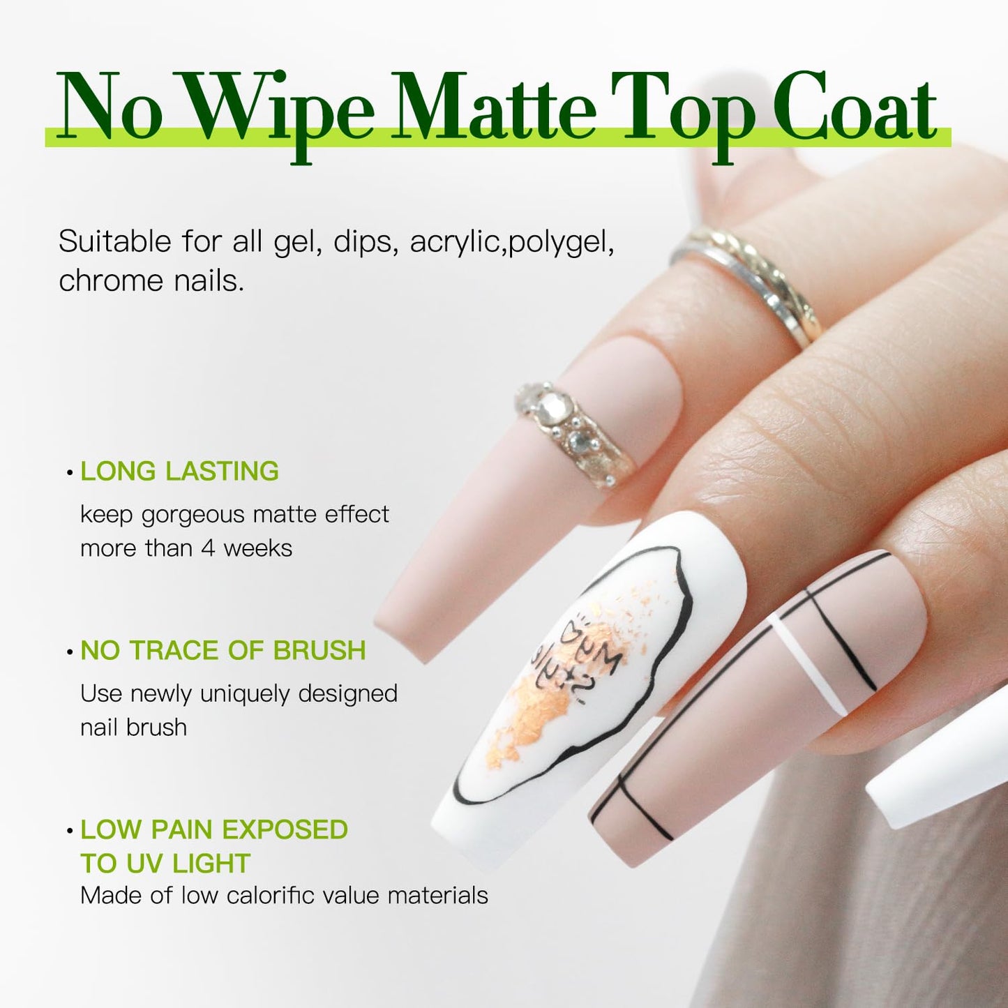 Double Rhythm 15ML No Wipe Gel Top Coat Base Coat Iridescent Glitter Shimmer 2 in 1 Nail Polish Soak Off Manicure DIY Home Salon