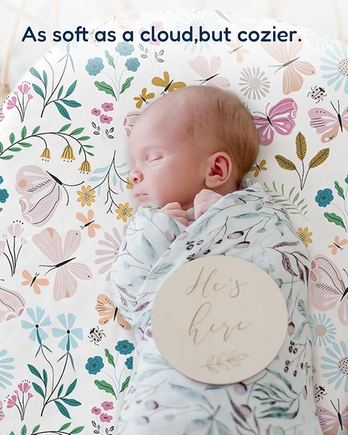 Bassinet Sheets Compatible with Baby Delight Beside Me Dreamer Bassinet, 33x20 for Baby Bedside Sleeper - Buttery Soft, Premium Stretchy Jersey Knit Sheets, 2 Pack