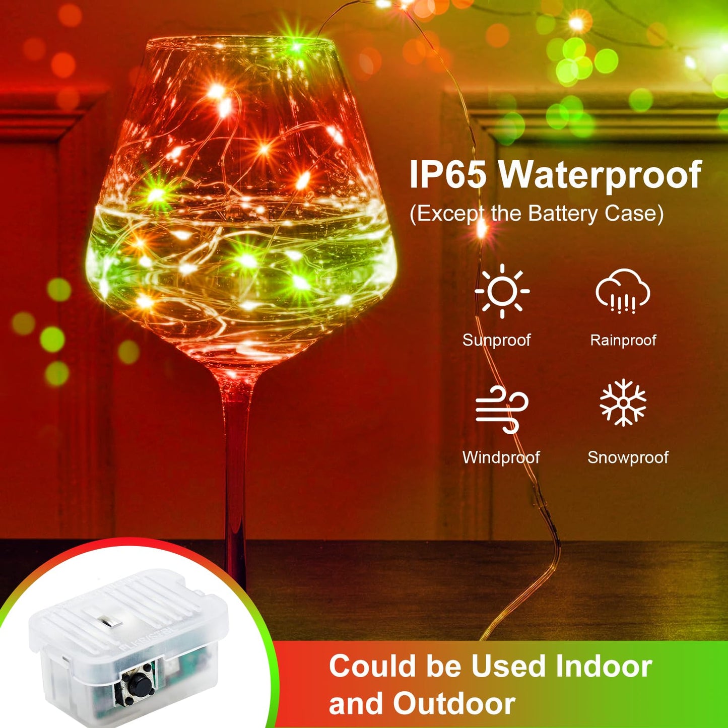 Zgwj 12 Pack Christmas Fairy Lights Battery Operated  7Ft 20Led Mini Fairy String Lights Silver Wire 3 Modes Waterproof For Christmas Tree Diy  Parties  Bedroom Decorations Red&Green