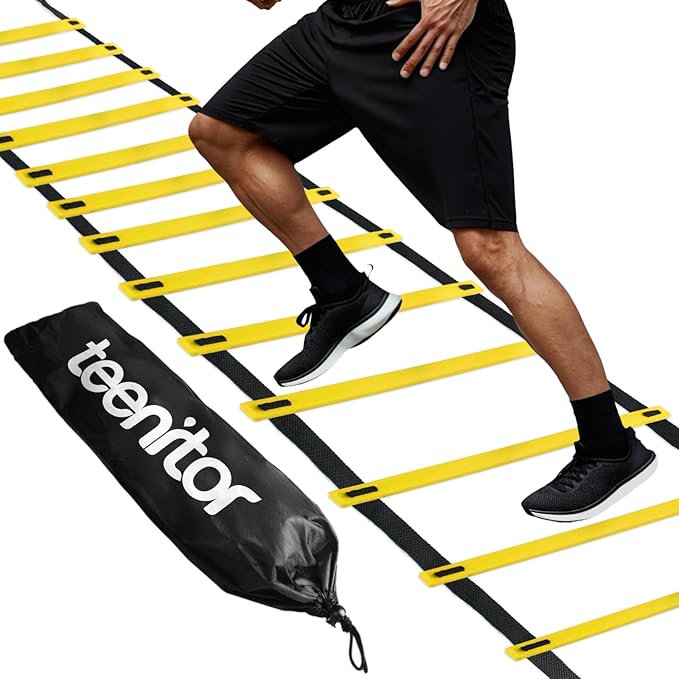 Teenitor Agility Ladder Speed Ladder Training Ladder for Soccer, Speed, Football Fitness Feet Training Carry Bag Agility T...