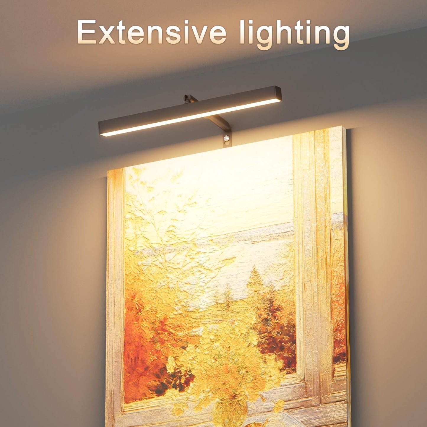 Coinmit 4W Plug In Picture Light For discomfort-reducingtings With Remote Control  12 Led Art Display Lighting For Gallery  Dartboard  Artwork  Black Wall Mounted Picture Frame Light