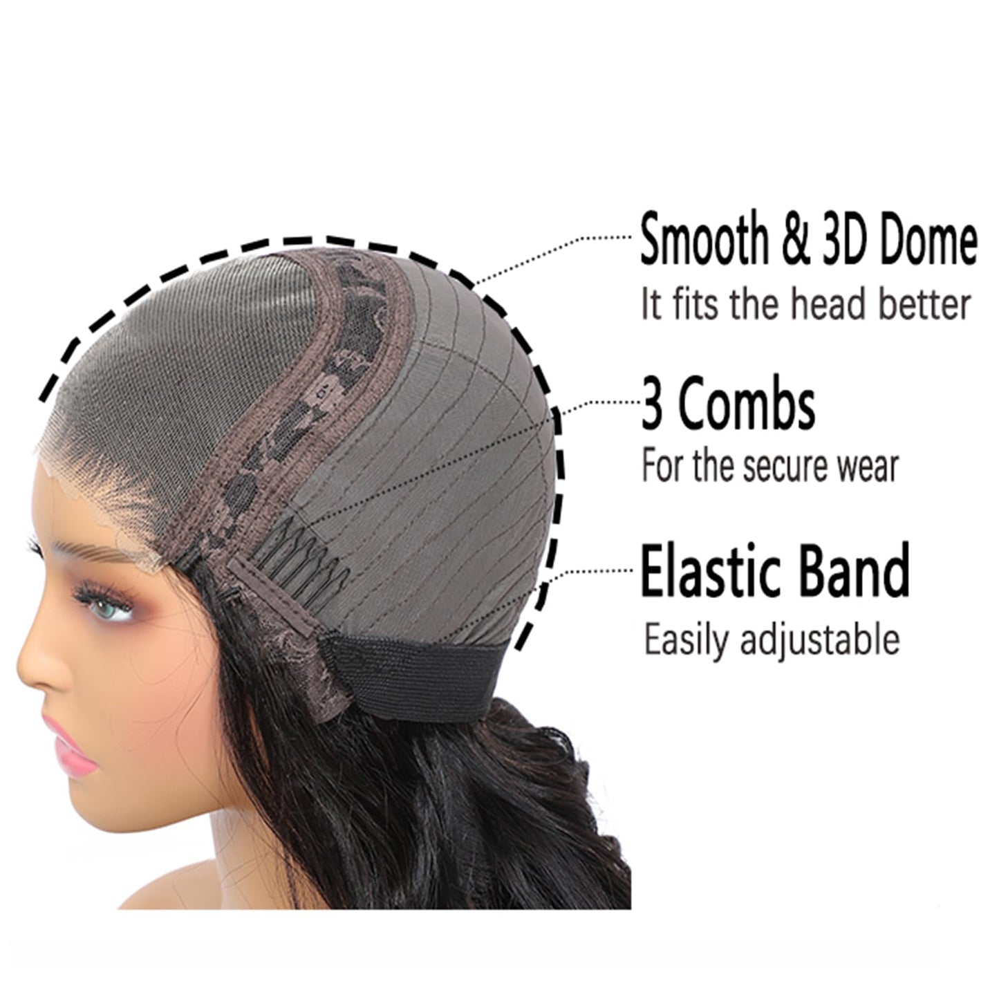 5x5 Pre Cut Lace Front Wigs Human Hair Wear and Go Glueless Wig Pre Plucked Pre Cut 180 Density 5x5 HD Lace Closure Wigs Upgrade