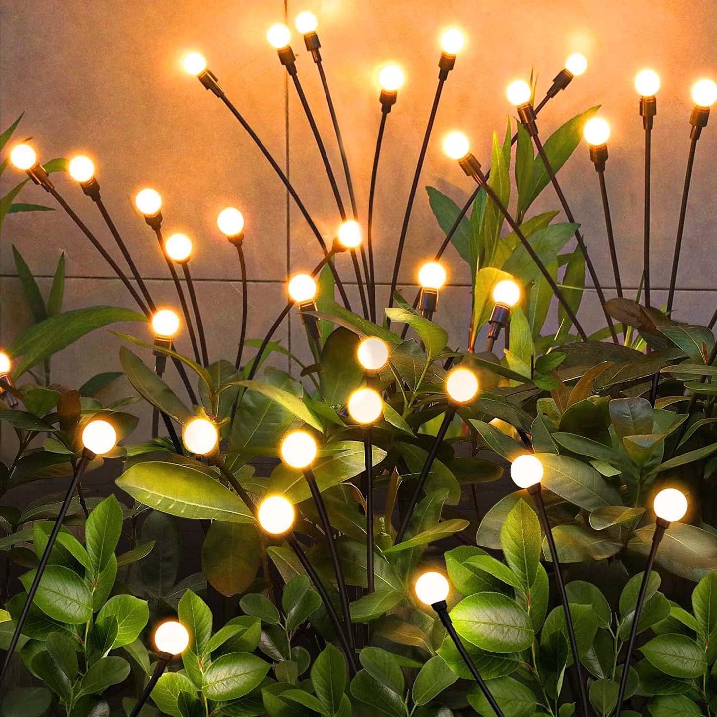Solar Garden Lights Outdoor,2 Pack 16LED Waterproof Solar Powered Lights for Yard Pathway Patio, Swaying Lawn Decor as Gardening Gifts for Women Holiday
