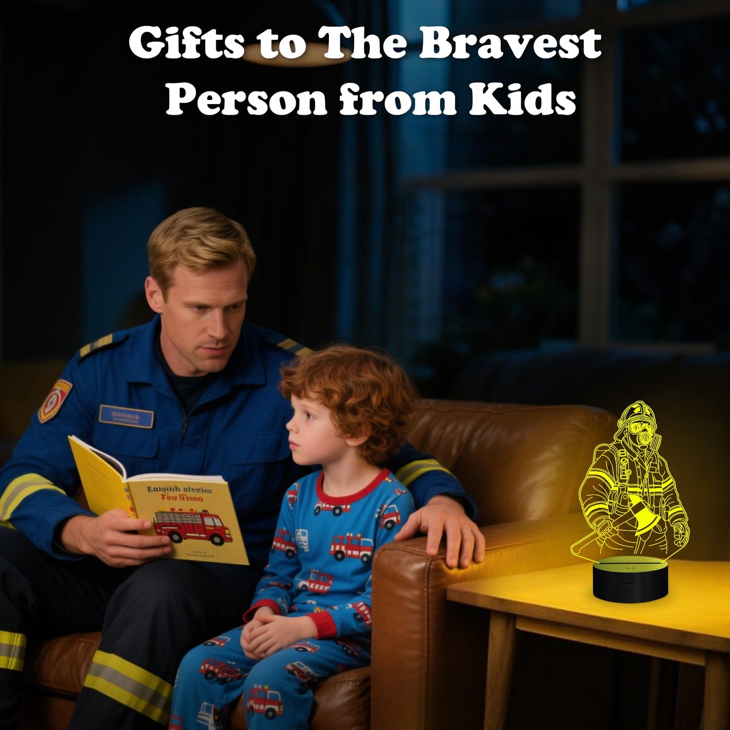 Anywin Firefighter Gifts For Men Firemen Night Light Fire Fighter Gift With 16 Colors Changing & Timer & Dimmer  Creative Gifts For Birthday  FatherS Day  Graduation  Thank You  Xmas For Firefighter