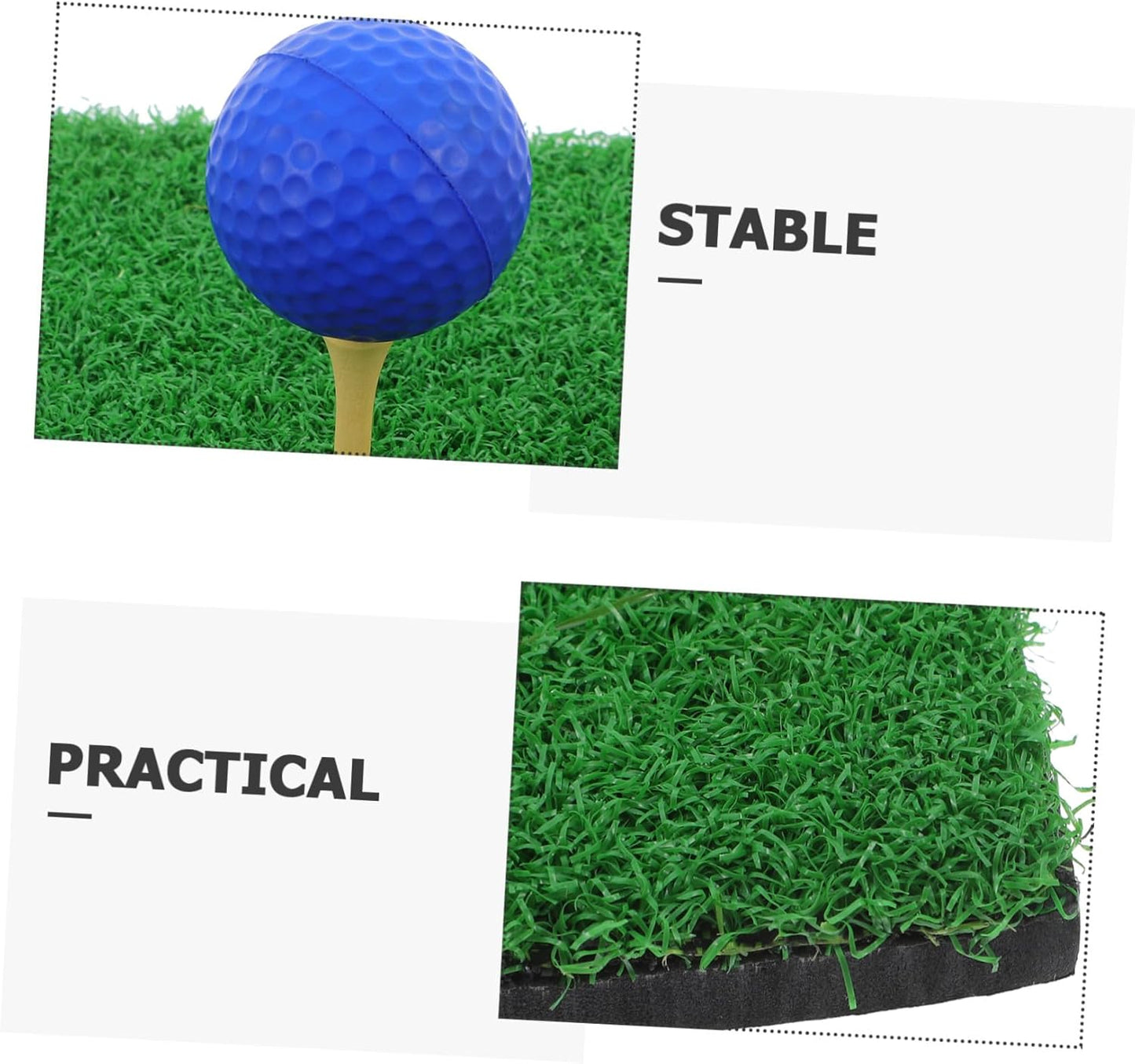 Golf Driving Range Mat with Balls and Tees Thick Non-Slip Base Indoor Outdoor Portable Golf Practice Mat for Backyard Training and Chipping