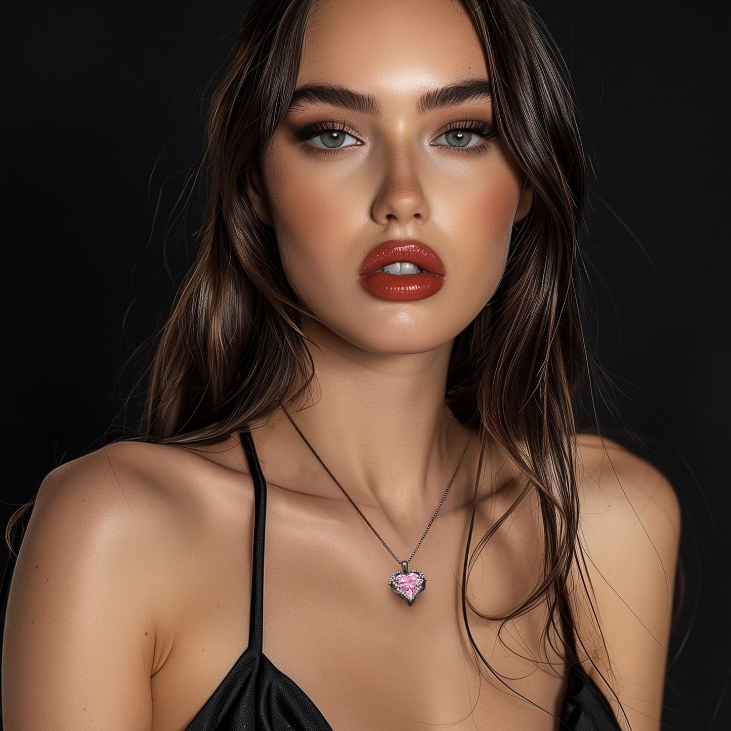 CDE Angel Wings Necklaces for Women, Love Heart Silver Tone/Gold Tone Pendant with Birthstone, Wedding or Birthday Jewelry Gifts
