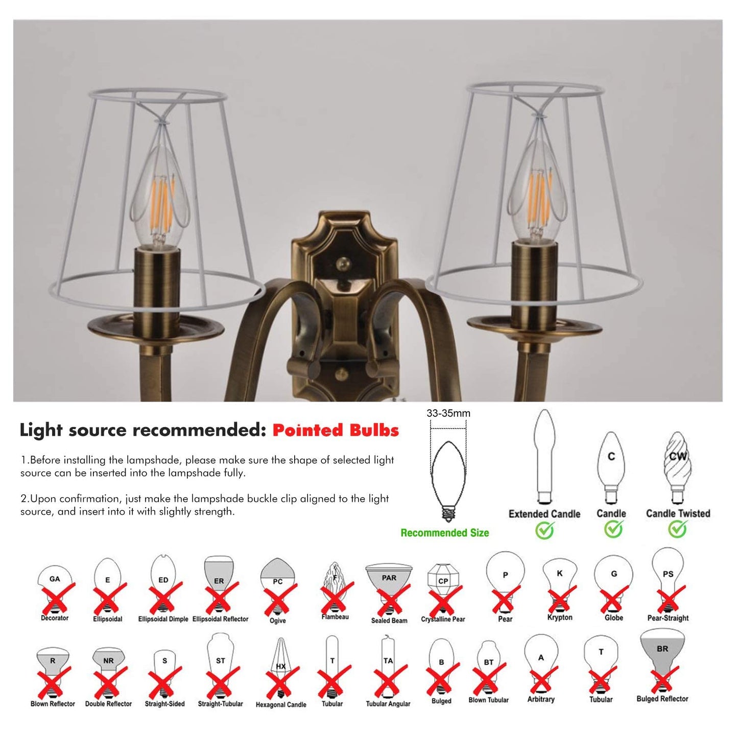 Yisun Chandelier Lamp Shades Set Of 6, Black/Texture Crystal Bell Clip-On Shades, Model Df-Lczd10-Dka