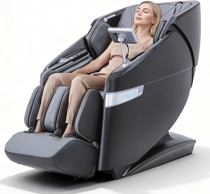RELX 4D Massage Chair Full Body, 23 Modes Zero Gravity SL-Track Shiatsu Massage Chair with Electric Extendable Footrest, A...