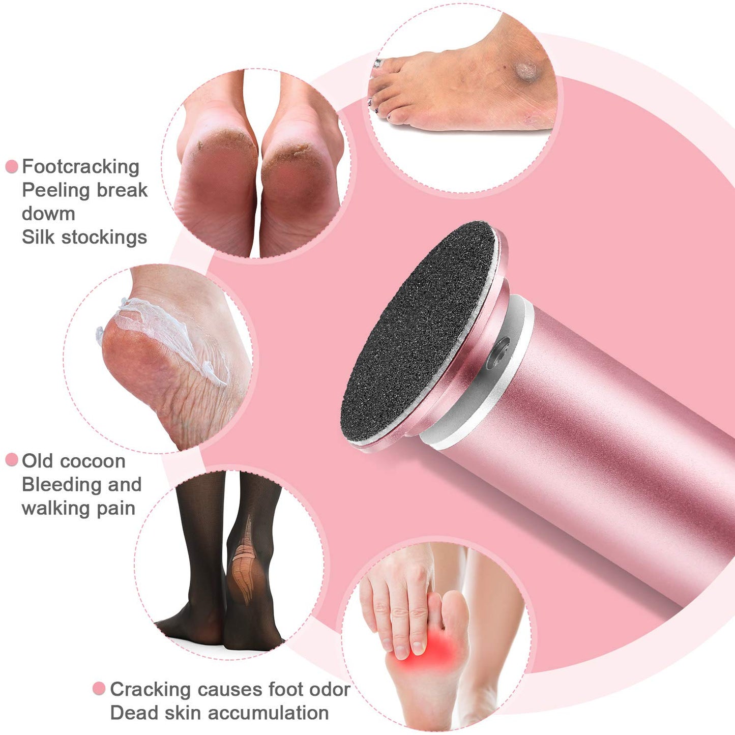 120 Pieces Replacement Sandpaper Discs for Electric Foot File Adjustable Speed Callus Remover Tool Sandpaper Pad Disks Replaceab