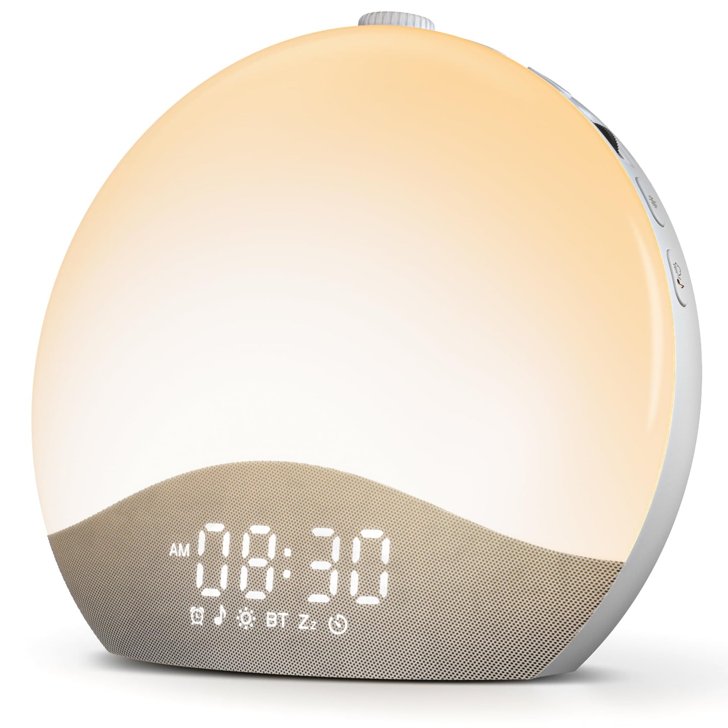ecozy Sunrise Alarm Clock, White Noise Sound Machine, Alarm Clock for Bedrooms, 26 Soothing Sounds, 17 Night Lights, Bluetooth Speaker, Wake Up Sunlight for Heavy Sleepers, Adults, Kids