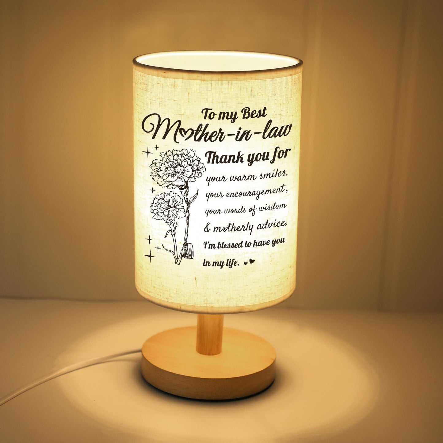 Souhoney Christmas Lamp Gifts For Mother In Law  Birthday Mother In Law Gifts From Daughter In Law Beautiful Lamp Mothers Day Gifts For Bedside Home Decoration