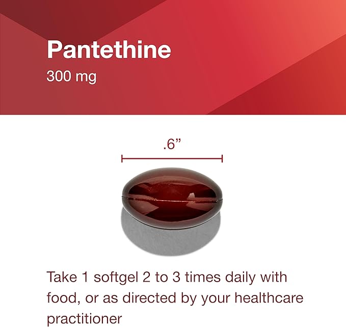 Protocol Pantethine 300mg - Active Form of Vitamin B5 - Liver Support* - Support Cholesterol Already Within Normal Range* - Pantethine Vitamin Supplement - 60 Softgels