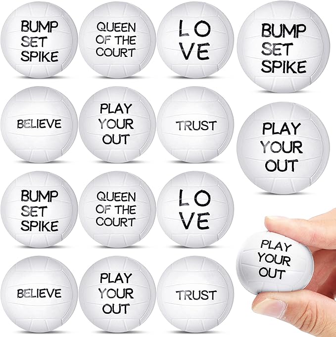 Rtteri 30 Pcs Mini Volleyball Stress Ball Team Gifts Sports Foam Mini Balls Small Volleyball Stuff Tiny Accessories for Pa...