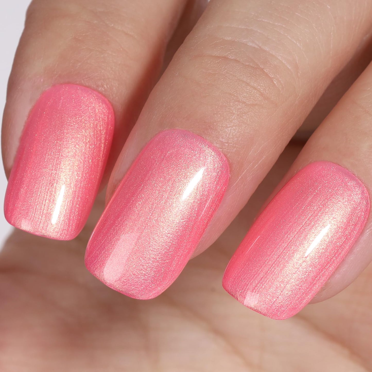 TUTUYU Coral Pink Pearl Gel Nail Polish for Manicure Salon or DIY Nail Art At Home - 12ml UV/LED Soak off