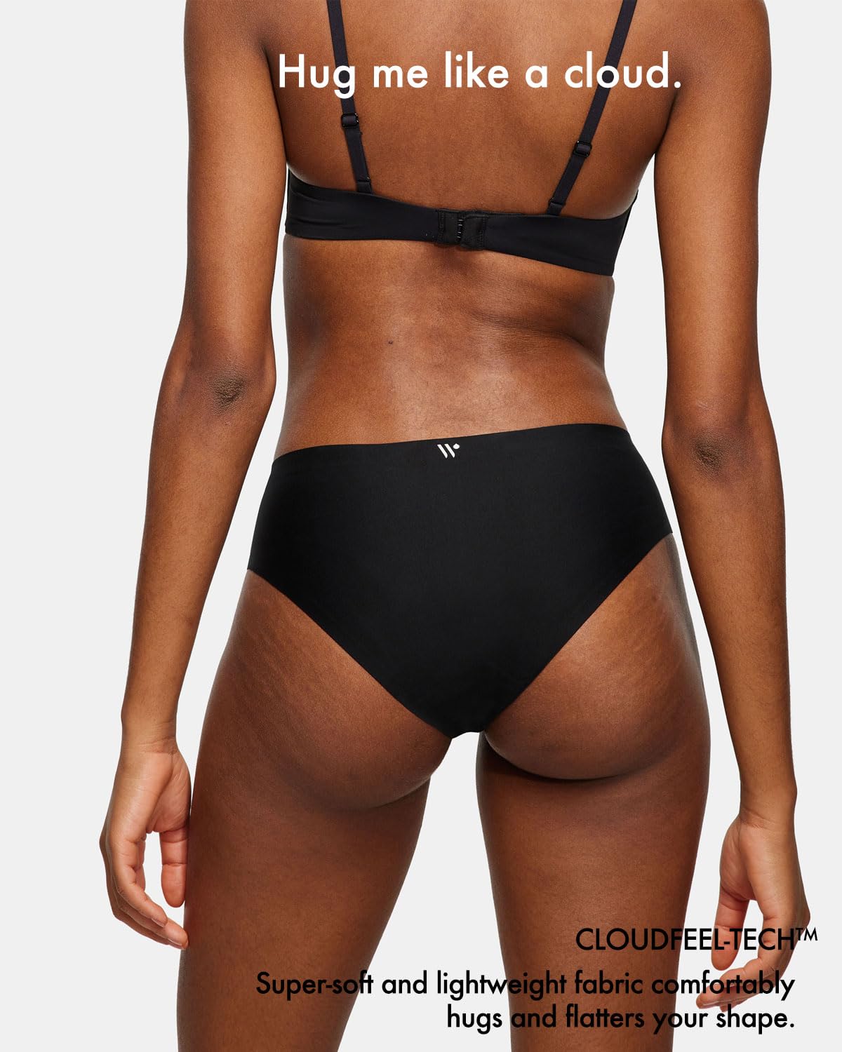 STRAWBERRY WEEKS LEAKPROOF2.0 Seamless Bikini Period Underwear for Women | Period Panties Holds 6 Tampons | Mild Incontinence Leak Proof Underwear (S/M, Black)