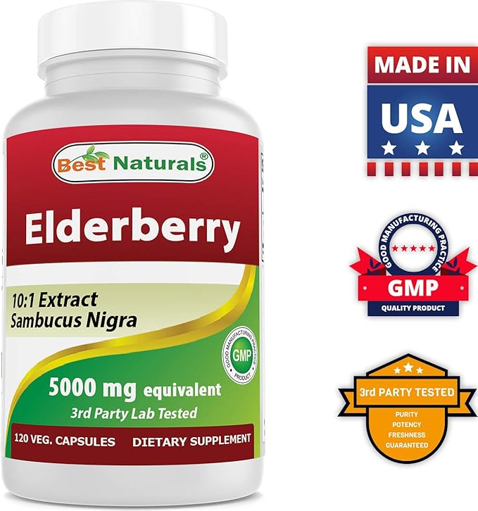 Best Naturals Elderberry 5000mg & Vitamin C 1000 mg