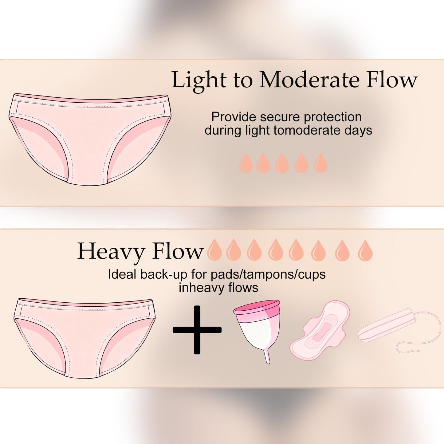 Tawyisi Incontinence Underwear for Women,6 Layer High Absorbency Leak Proof Period Underwear,High Waist Ladies Washable Incontinence Briefs, Postpartum, Bladder Control,3-Pack XL