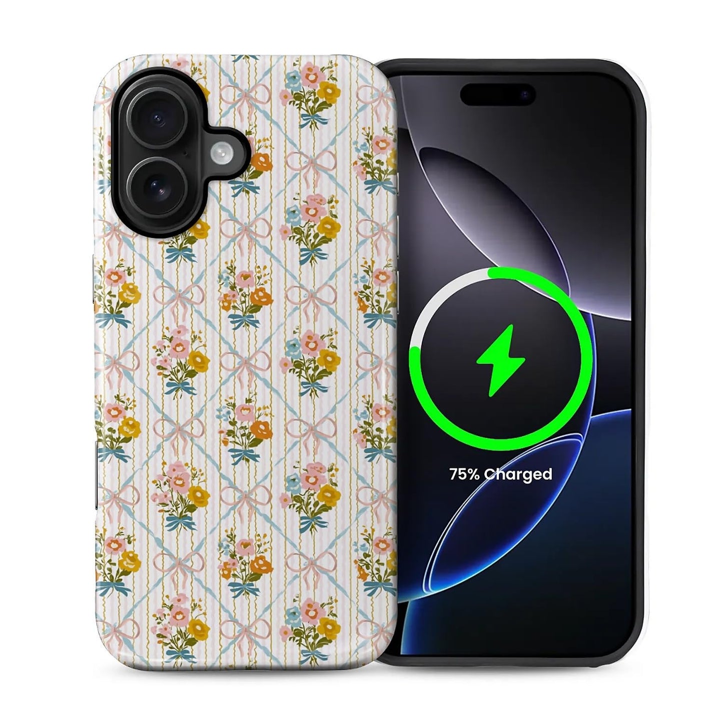 Ilikediy For Iphone 16 Plus Case [Compatible With Magsafe] Pattern Design Case For Women Girls Hybrid 2 Layer Hard Shell Silicon