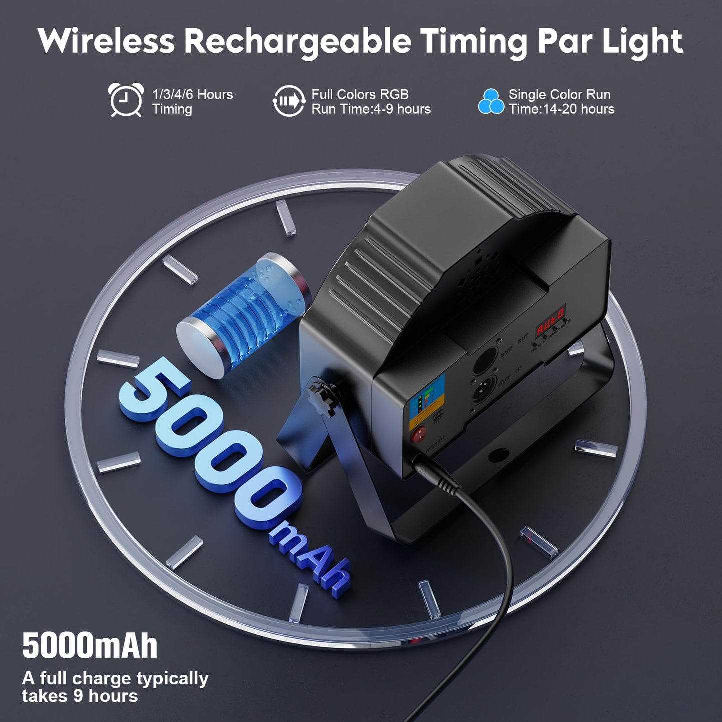 16Pcs 36 Led Rechargeable Stage Lights, Par Can Light Rgb Remote Control 7Ch Dmx512 Battery Uplights For Events Wedding Dj Live