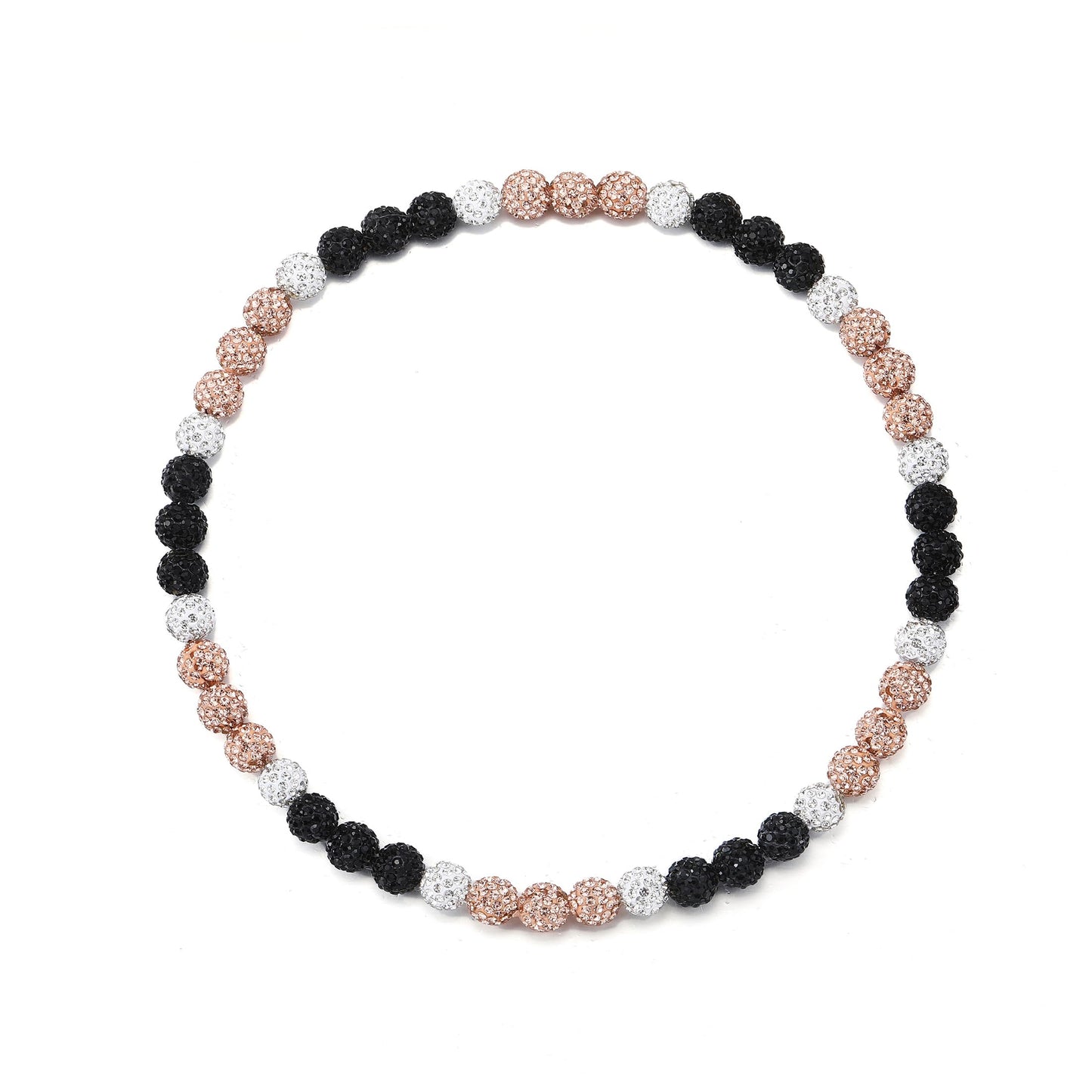 HSWYFCJY Baseball Beaded Chain Necklace for Men Women, Rhinestone Discoball Drip Accessories Black RoseGold Baseball Necklaces G