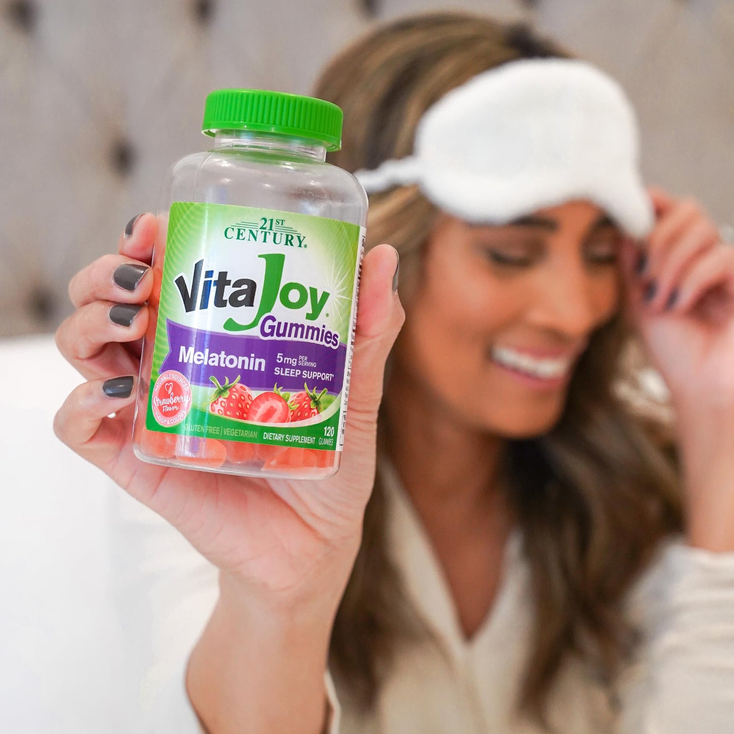 21st Century Vitajoy Melatonin Gummies, Multi, Strawberry, 120 Count