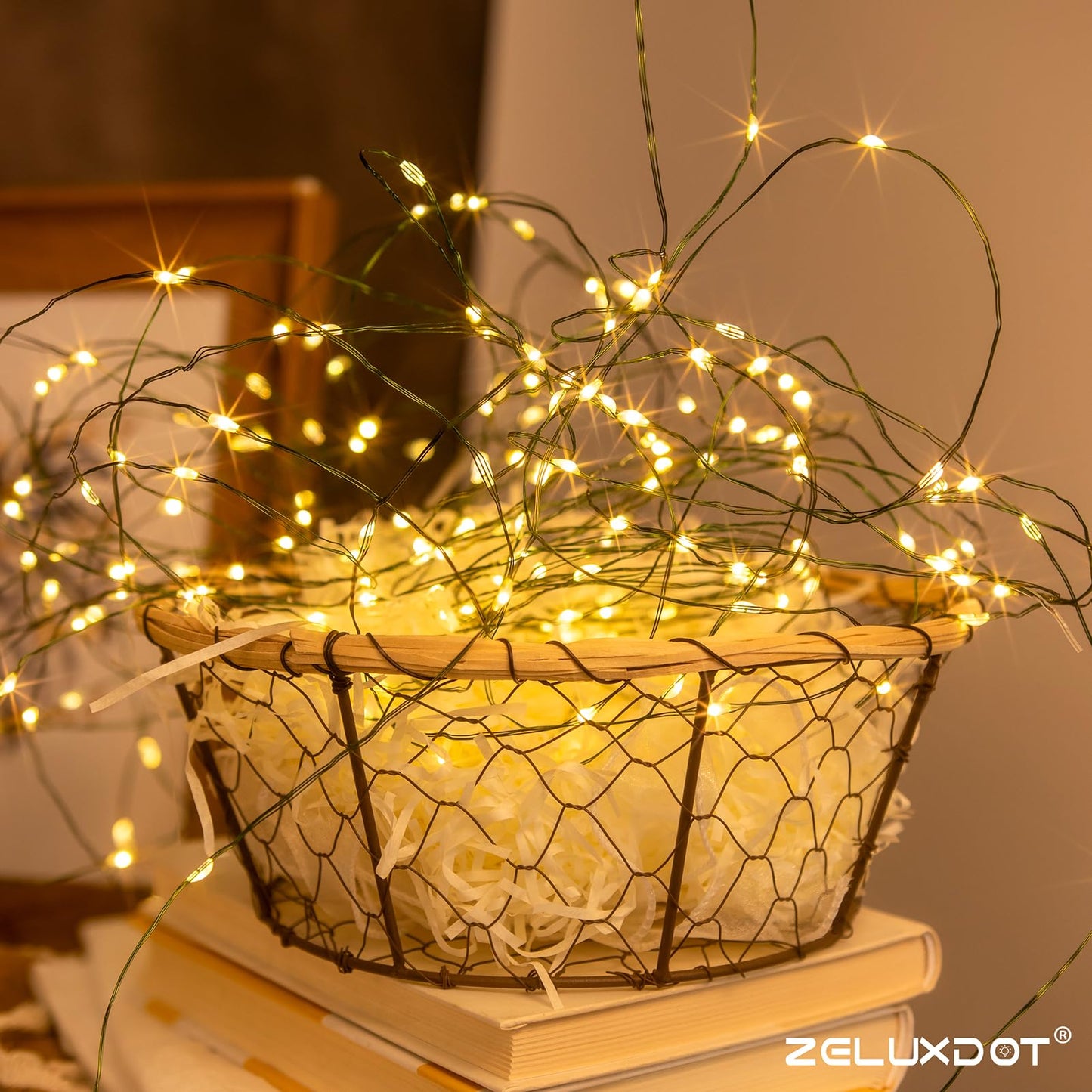 Zeluxdot Fairy Lights, 400Ft Waterproof String Lights, 1200 Leds, Warm White Copper Wire For Indoor/Outdoor Decor