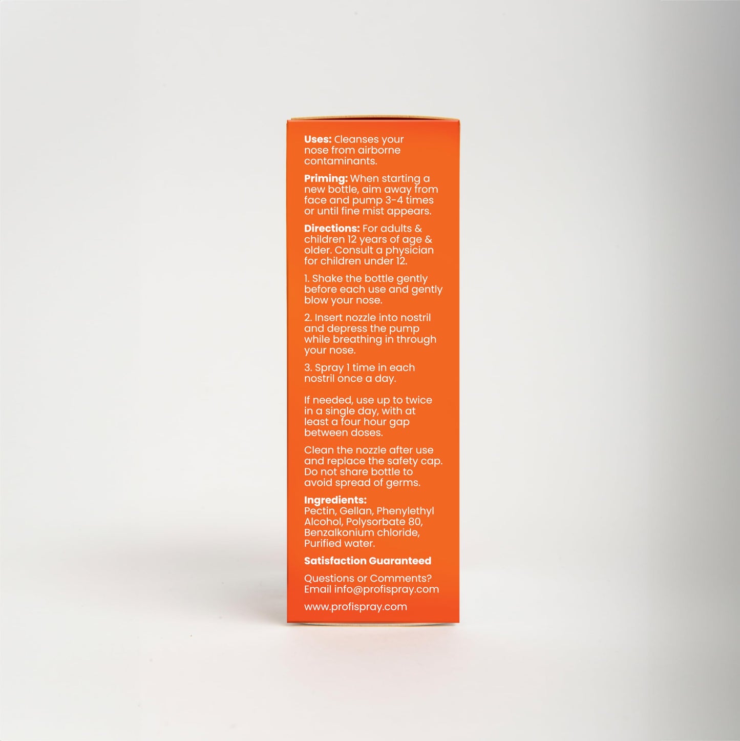 Profi™ Everyday Nasal Spray - Helps Defend Against Airborne Germs and Allergies, Lasts Up to 8 Hours, Advanced Nasal Spray for Air Travel, Work, Conferences & Indoor Gatherings - 90 Sprays, 0.36 FL OZ