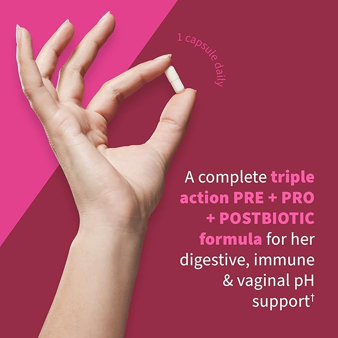 Garden of Life Dr Formulated Once Daily 3-in-1 Complete Prebiotics, Postbiotics & Probiotics for Women, PRE + PRO + POSTBIOTIC Supplement for Women’s Digestive, Immune & Vaginal Health, 30 Day Supply