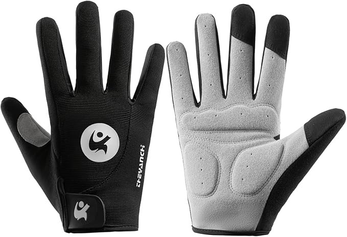 SUJAYU Full Finger Cycling Gloves for Men Women, Touchscreen Fullfinger Bike Gloves for Men Cycling, Paded MTB Glove Bikin...