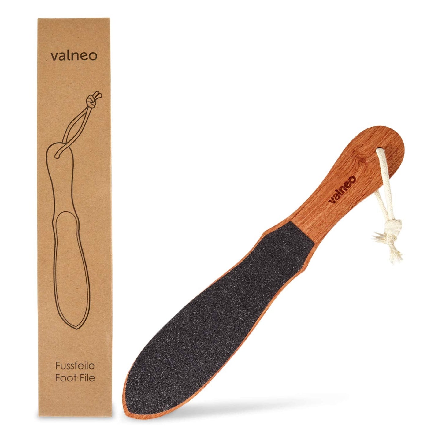 VALNEO Foot Files for Hard Skin Natural Wood - Perfect for Feet Hard Skin Remover, Foot Scrubber, Dry Feet