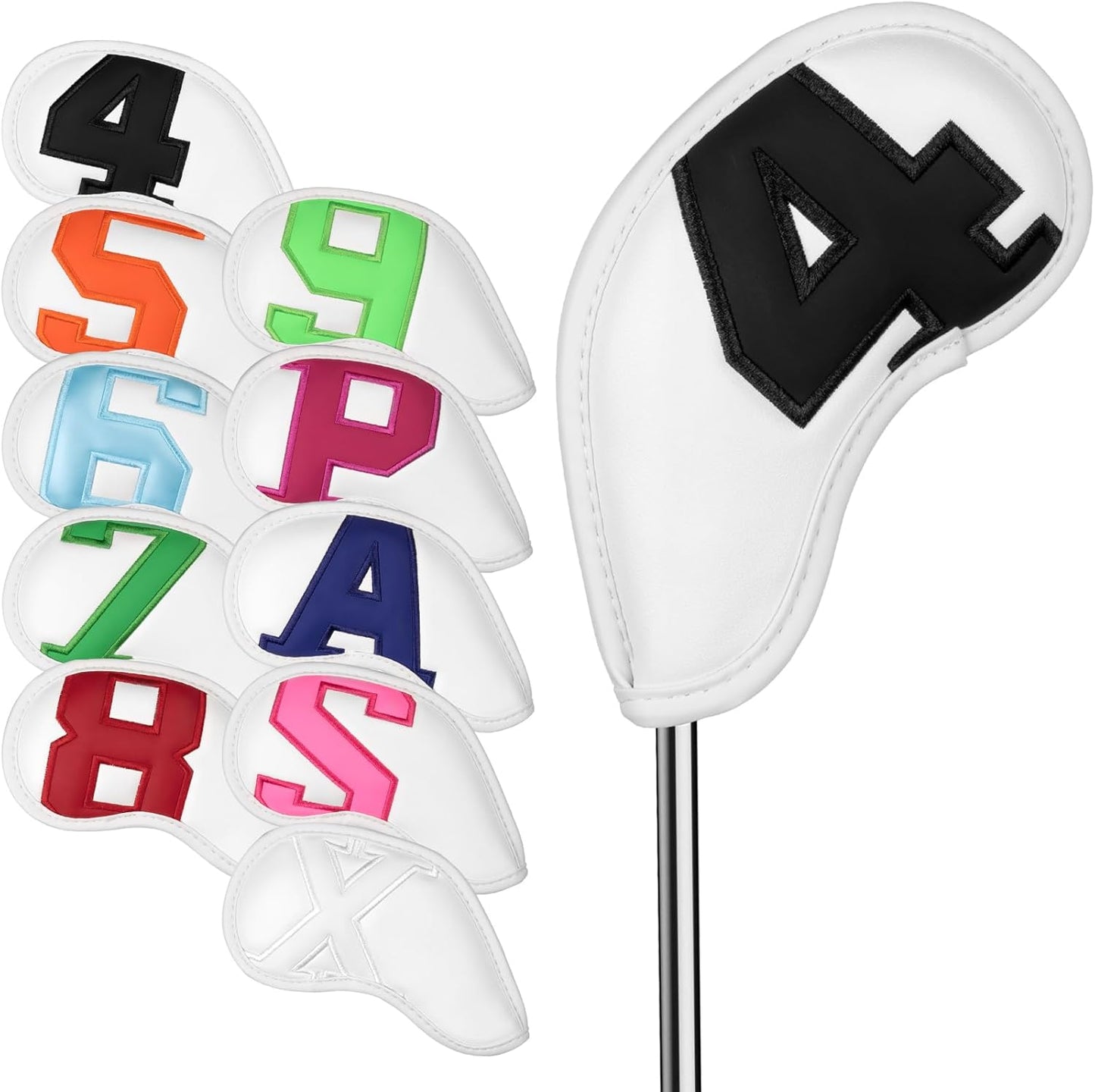 Craftsman Golf Magnetic Iron Headcovers Protective Cover with Large No. Available for Customize Name