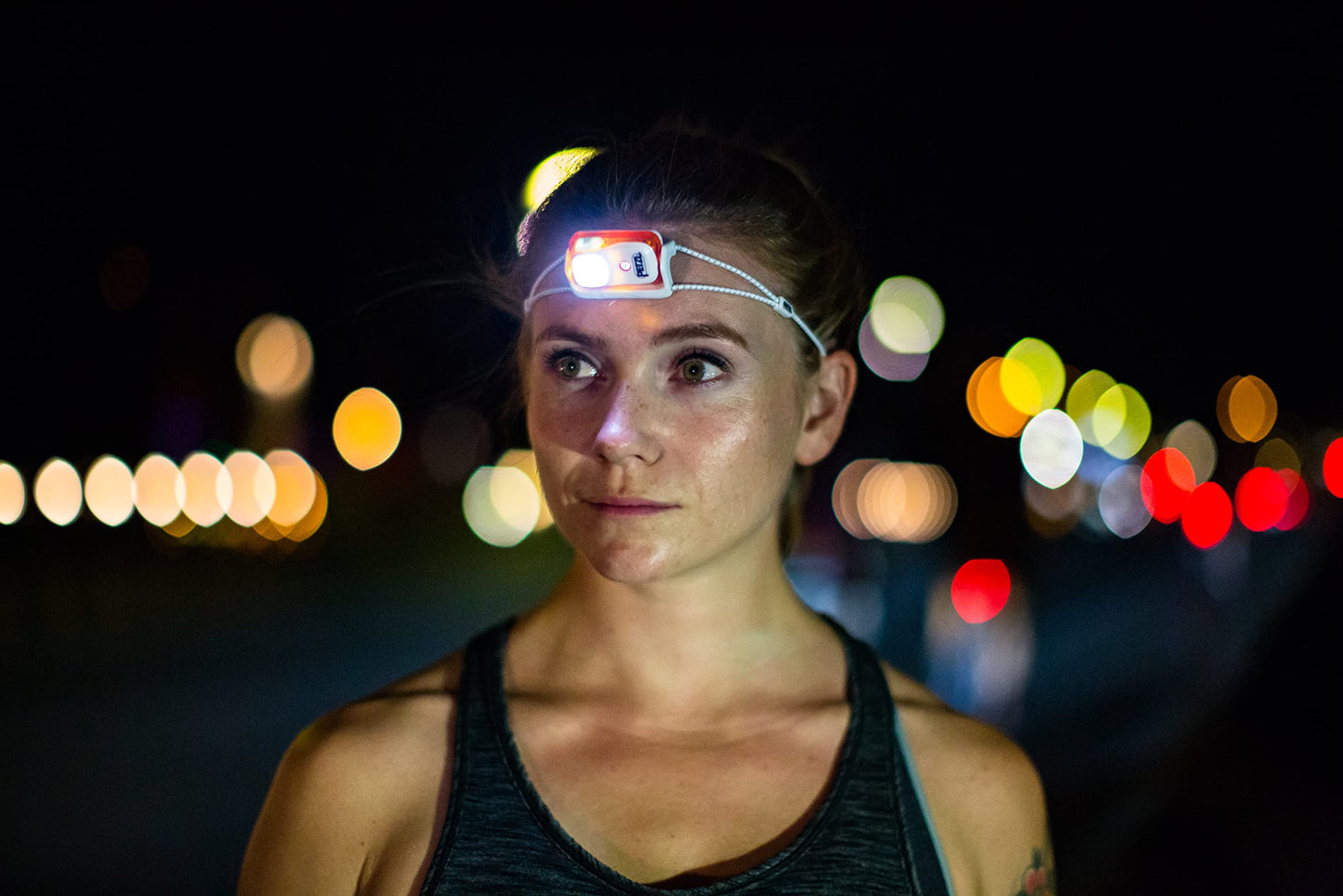 PETZL BINDI Headlamp - 200 Lumen, Ultra-Compact, Rechargeable, Plastic, Size: zzzz-s, Orange, Model: E102AA01
