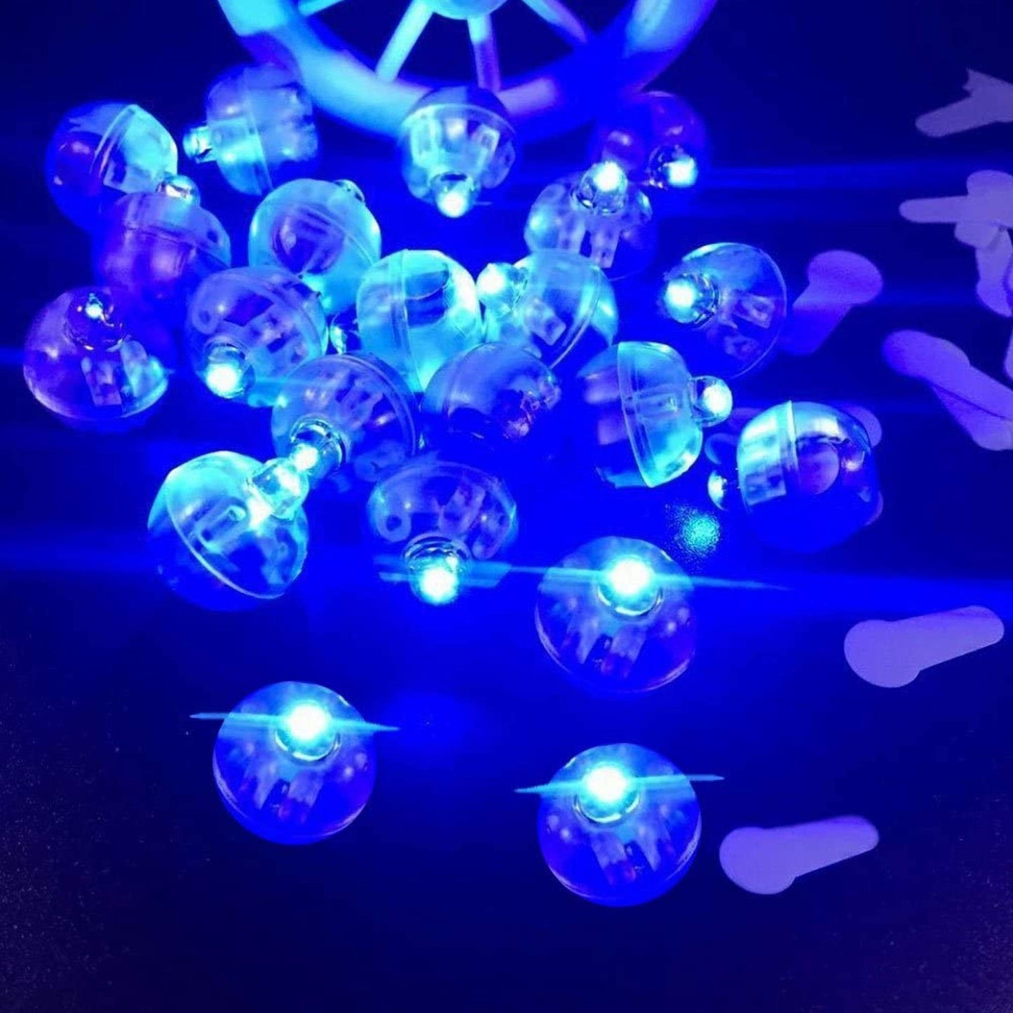 Neo LOONS? Blue Round LED Balloon Light - 100 Pcs for Party & Wedding Decoration