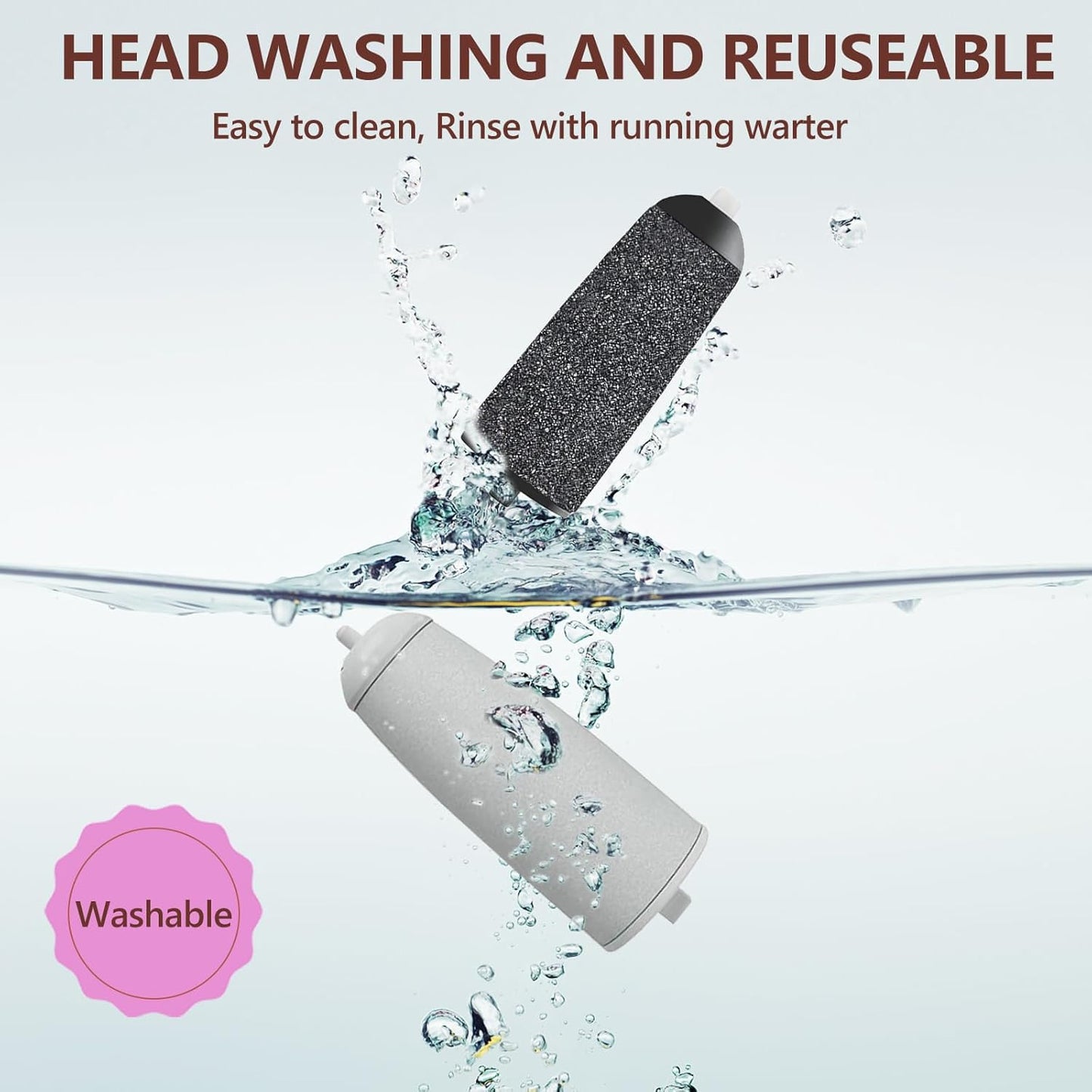 9 Pack Pedicures Replacement Heads, Electric Foot Callus Remover Roller Refills Include 5 Extra Coarse & 4 Regular Coarse Heads