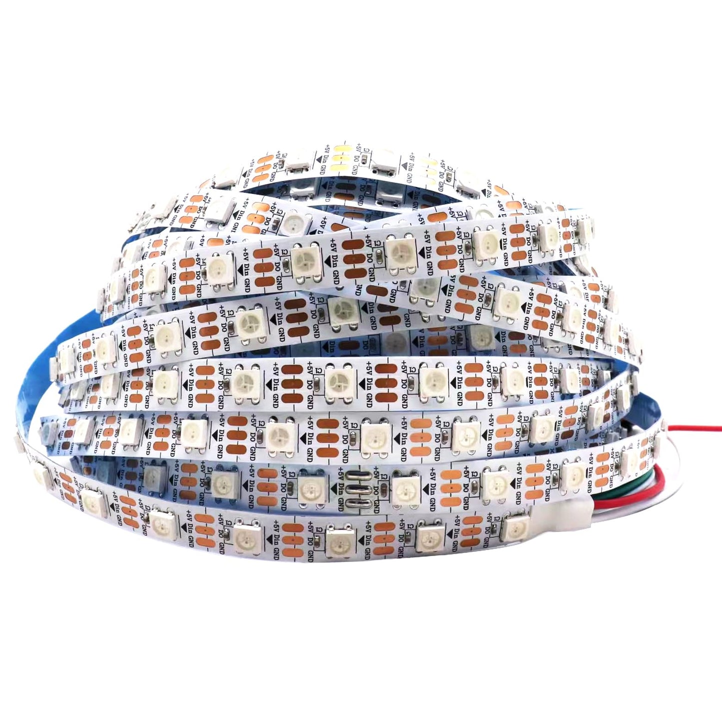 Adresuno Ws2811 Ic Led Strip 60Pixels/M 16.4Ft 300Leds Non-Waterproof White Pcb Model Aqyc-211214-7