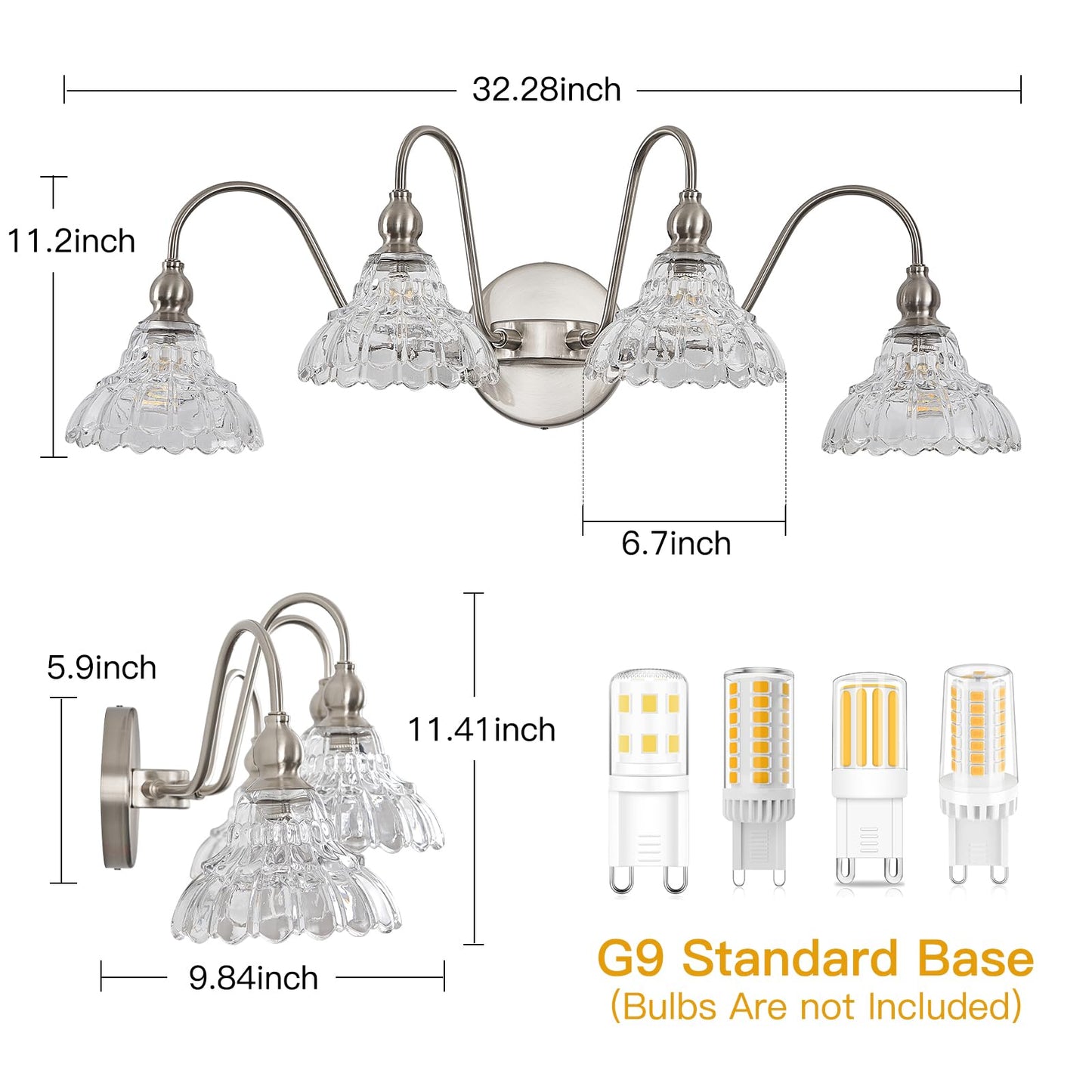 Tlolgt Brushed Nickel Bathroom Vanity Lights Vintage Vanity Lighting Fixtures Pciture Light For Bathroom Bedroom Hallway Living Room