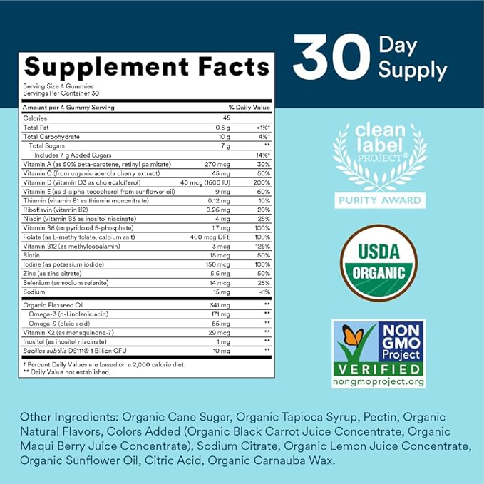 SmartyPants Multivitamin for Men, Organic Gummies: Probiotics, CoQ10, Methylfolate & Gummy Multivitamin for Women 50 and Over: Omega 3 Fish Oil (EPA/DHA), Methylfolate