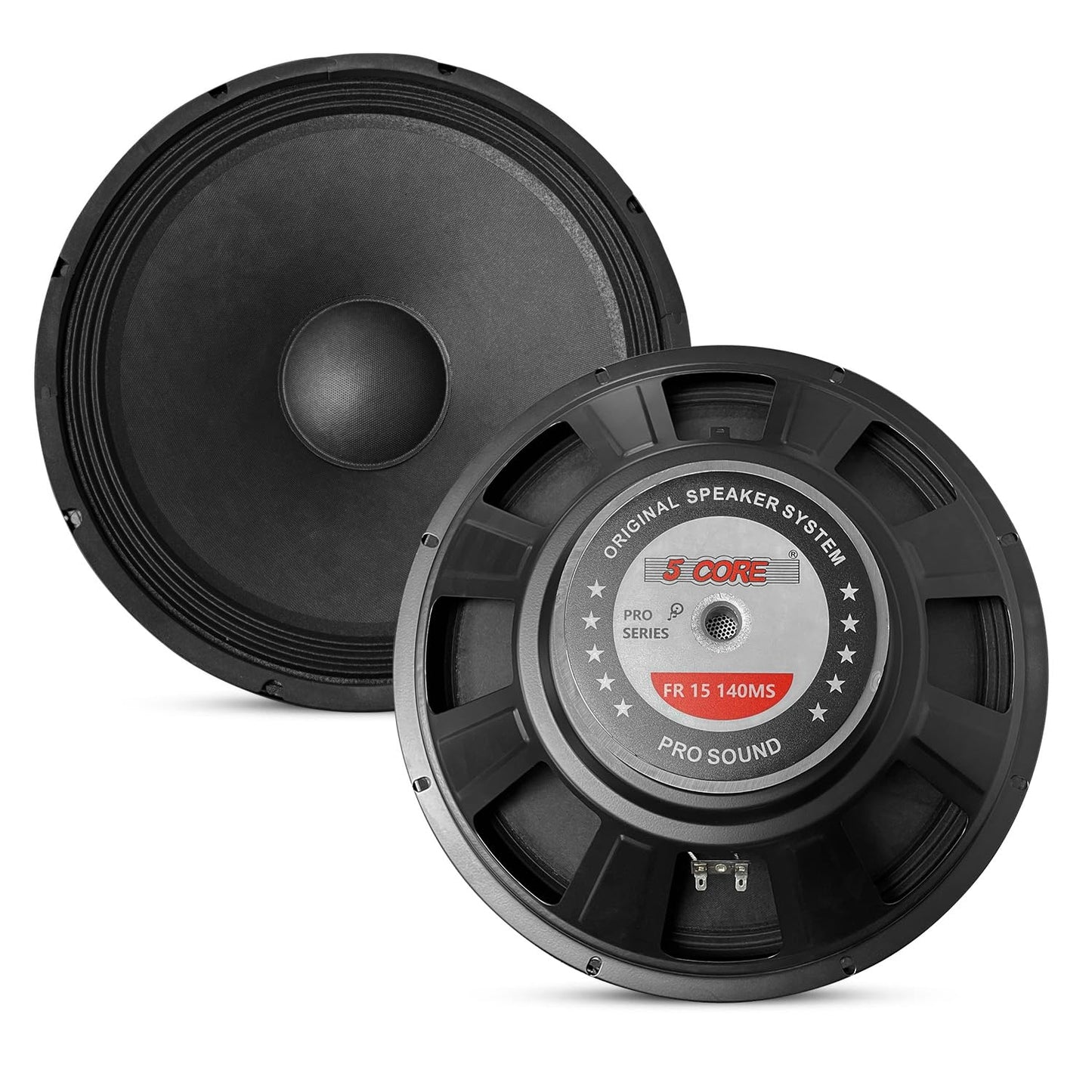 5 Core 15 Inch Subwoofer Speaker 250W Rms Full Range Pa Dj Sub Woofer Speakers 8 Ohm Deep Bass Replacement Component Subwoofers