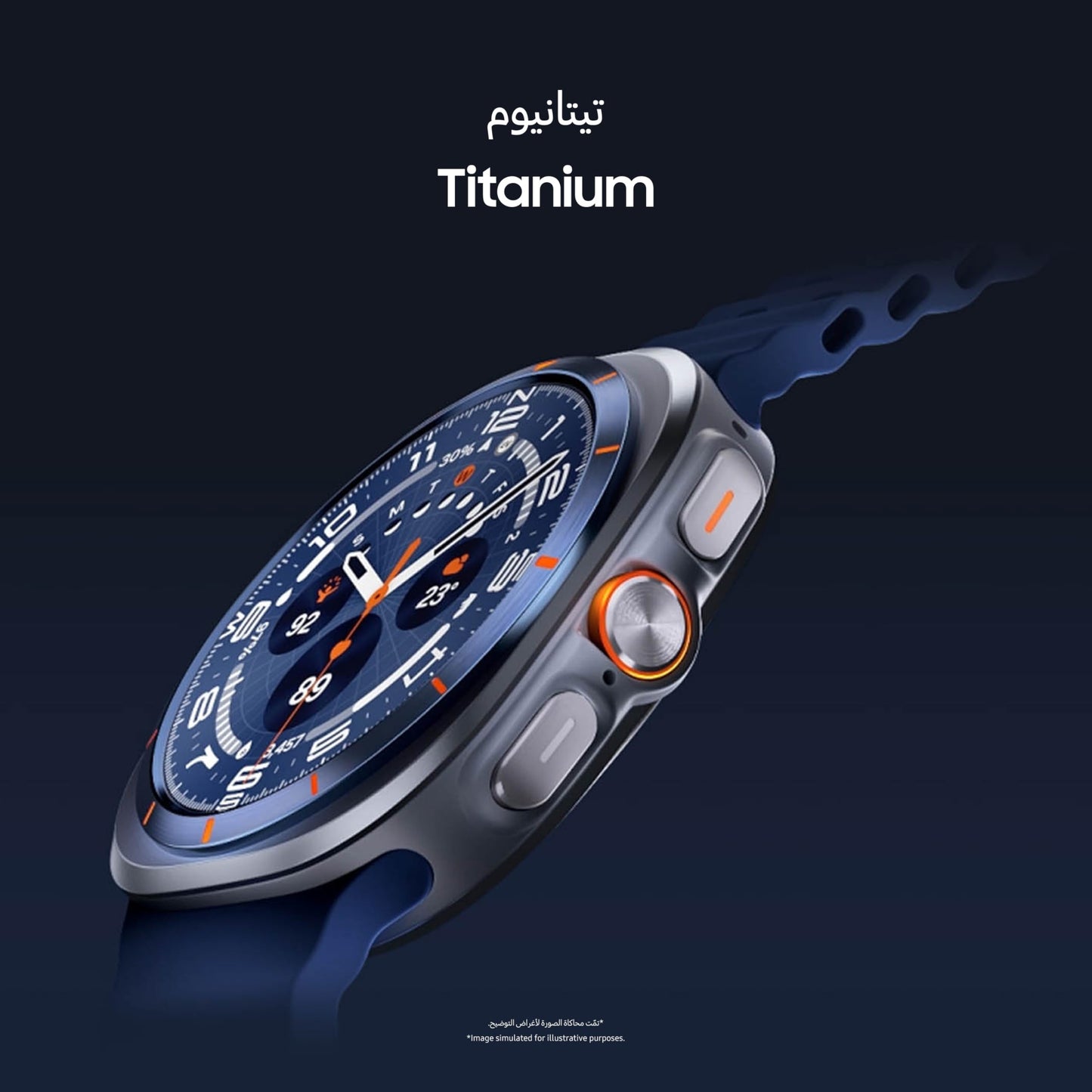 Samsung Watch 7 Ultra 2025 LTE Ai (47mm) SM-L705F Latino Version (Tmobile Mint Tello & Global), Rate Tracking, Sleep Fitness Tracker, GPS (Titanium Blue/Blue Band SM-L705FZB1GTO)