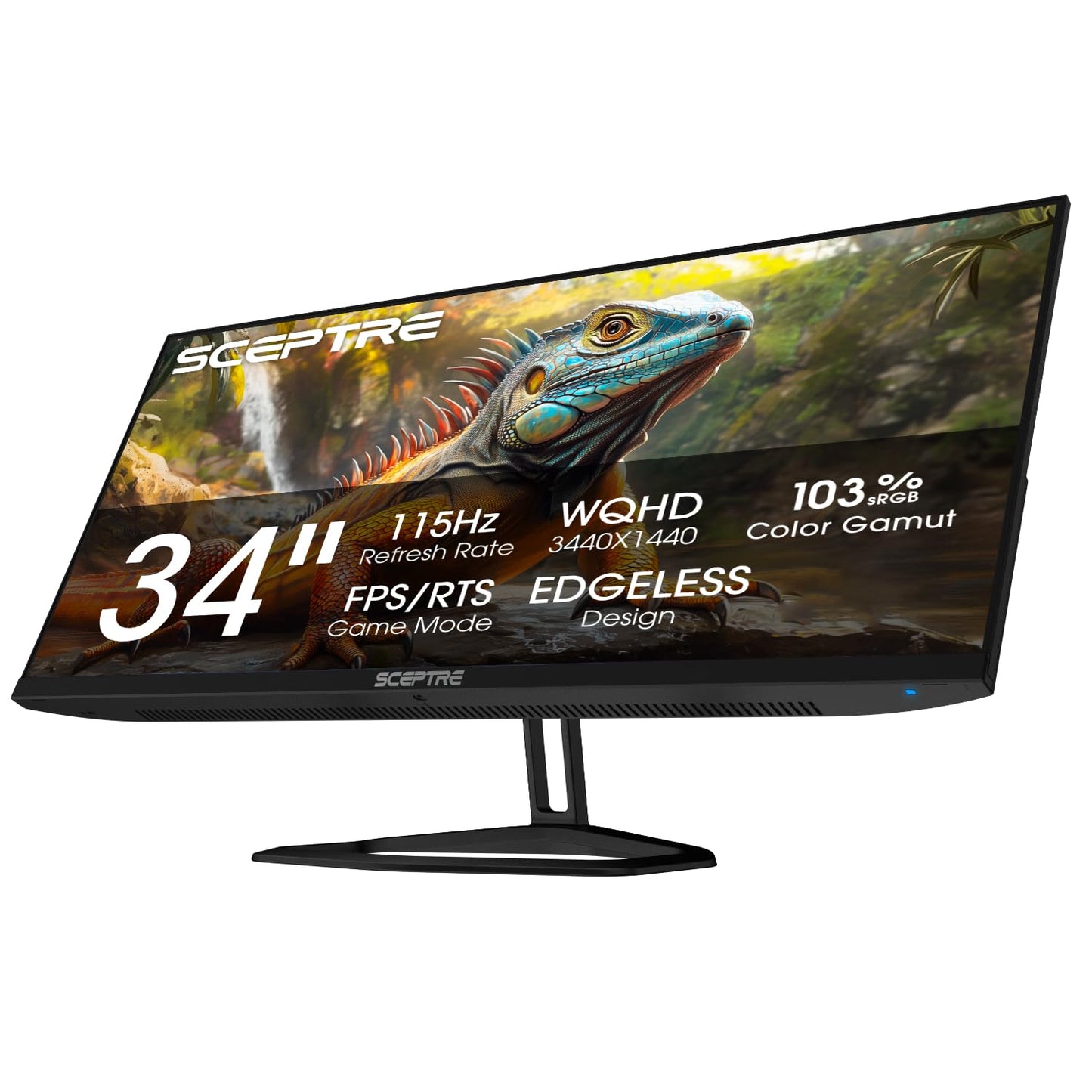 Sceptre New 34-inch IPS Gaming Monitor 3440 x 1440 up to 115Hz DP HDM Build-in Speakers, Machine Black 2026