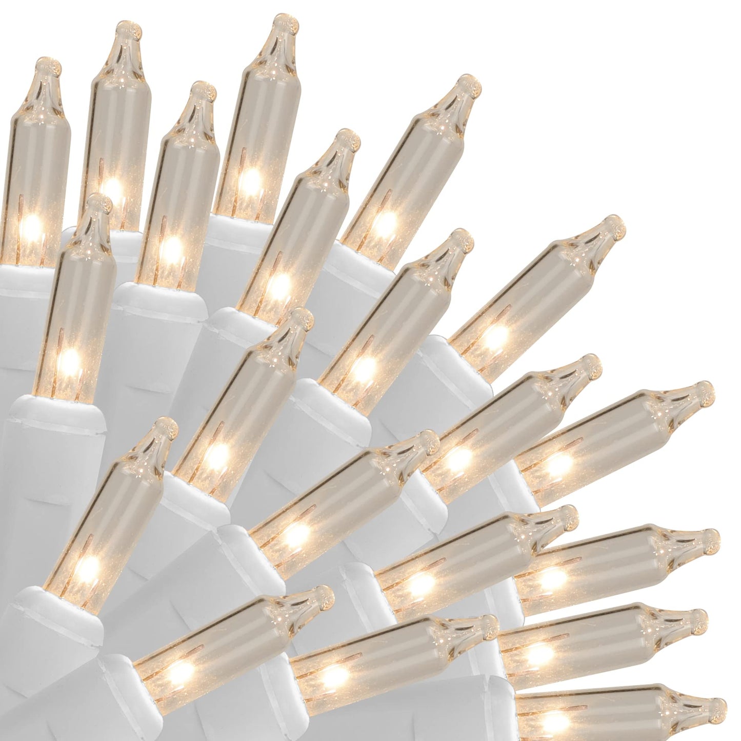 Twinkle Star Christmas Lights, 150-count Clear Mini String Lights, 120V, UL Certified, White Wire