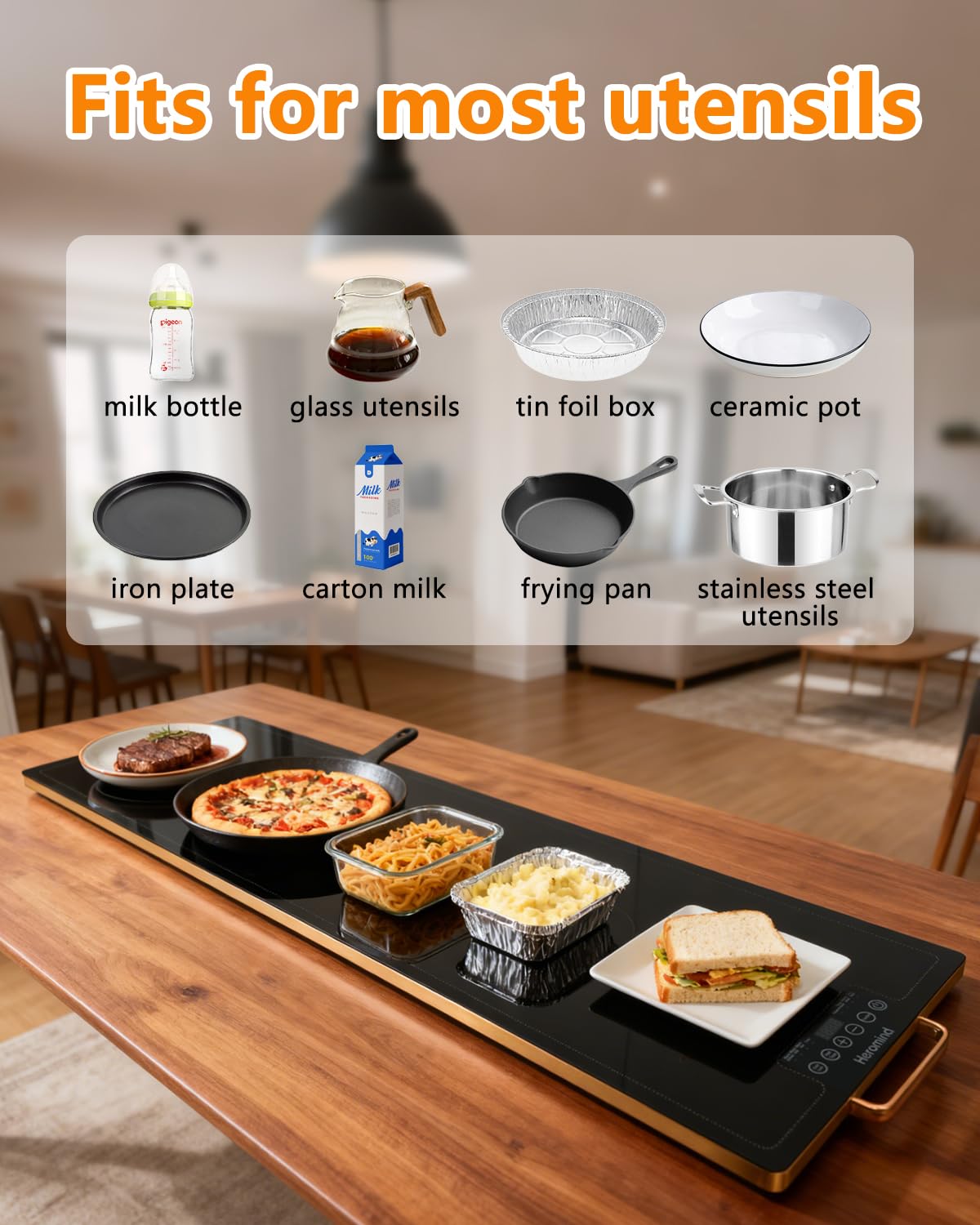 Electric Warming Tray,Extra Large Food Warming Trays with Temp-Settings & Timmer,Full Surface Heating Electric Food Warmer Mat Keep Food Warm at Buffet, Party, Sabbath, Daily Use