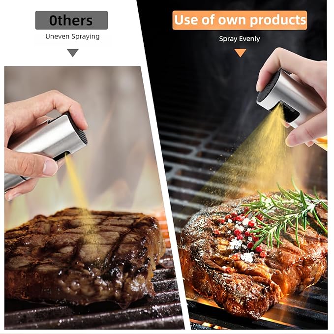 Oil Sprayer for Cooking-Oil Sprayer Mister Refillable Olive Oil Spritzer with Continuous Spray,Portion Control, Perfect for Salads, BBQs, Baking,Frying & Air Fryers(100ml)